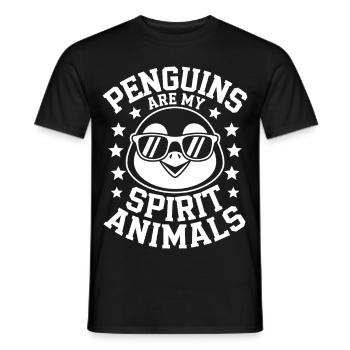 Pinguin Spruch Lustige Pinguine Geschenk - Männer T-Shirt - Schwarz - Vorne - AI Model Male 178 light (178cm)