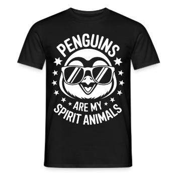 Pinguin Spruch Lustige Pinguine Geschenk - Männer T-Shirt - Schwarz - Vorne - AI Model Male 178 light (178cm)