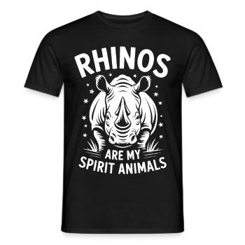 Nashorn Spruch Nashörner Lustiges Nashorn Geschenk - Männer T-Shirt - Schwarz - Vorne - AI Model Male 178 light (178cm)