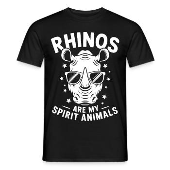 Nashorn Spruch Nashörner Lustiges Nashorn Geschenk - Männer T-Shirt - Schwarz - Vorne - AI Model Male 178 light (178cm)