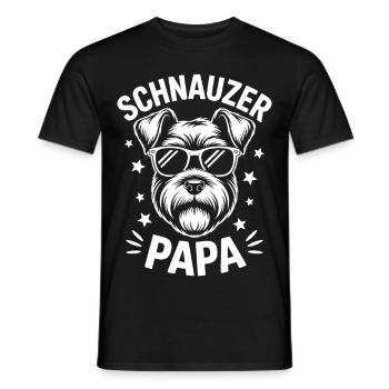 Schnauzer disant papa drôle Schnauzer cadeau - T-shirt homme - noir - Devant - AI Model Male 178 light (178cm)