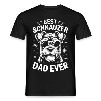 Schnauzer disant papa drôle Schnauzer cadeau - T-shirt homme - noir - Devant - AI Model Male 178 light (178cm)