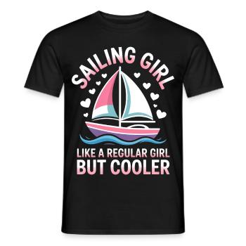 Segeln Spruch Mädchen Segler Segeln Geschenk - Männer T-Shirt - Schwarz - Vorne - AI Model Male 178 light (178cm)