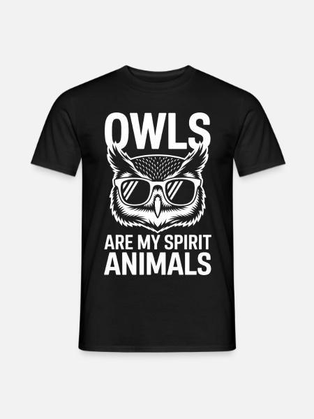Eule Spruch Eulen Lustiges Eulen Geschenk - Männer T-Shirt - Schwarz