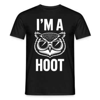 Eule Spruch Eulen Lustiges Eulen Geschenk - Männer T-Shirt - Schwarz - Vorne - AI Model Male 178 light (178cm)