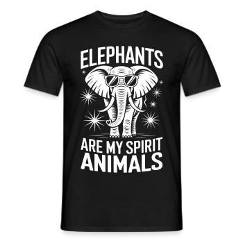 Elephant Saying Africa Funny Elephant Gift - Men's T-Shirt - black - Front - AI Model Male 178 light (178cm)
