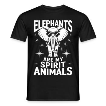 Elephant Saying Africa Funny Elephant Gift - Men's T-Shirt - black - Front - AI Model Male 178 light (178cm)