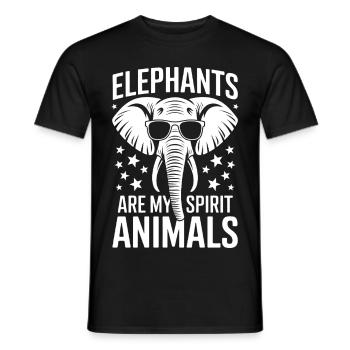 Elephant Saying Africa Funny Elephant Gift - Men's T-Shirt - black - Front - AI Model Male 178 light (178cm)
