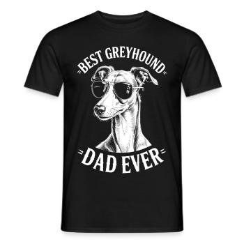 Greyhound Saying, Greyhound Dad, Greyhound Gift - Men's T-Shirt - black - Front - AI Model Male 178 light (178cm)