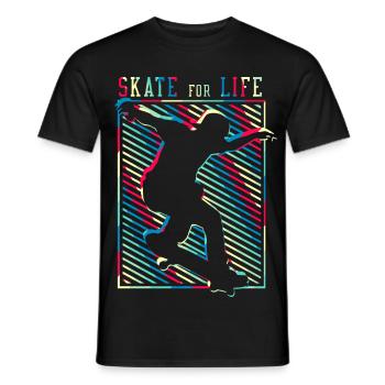 SK8R | Patinez pour la vie - T-shirt homme - noir - Devant - AI Model Male 178 light (178cm)