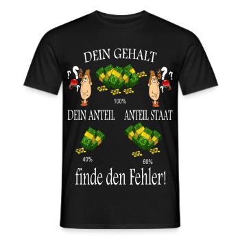 Finde den Fehler ! - Männer T-Shirt - Schwarz - Vorne - AI Model Male 178 light (178cm)