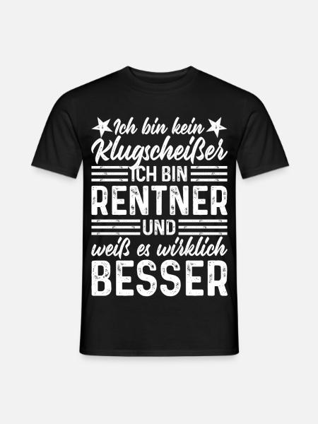 Rentner Klugscheißer  - Männer T-Shirt - Schwarz