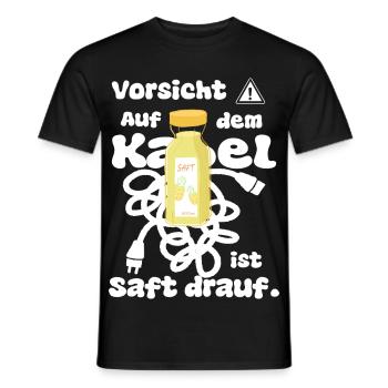 Funny electrician saying - Men's T-Shirt - black - Front - AI Model Male 178 light (178cm)