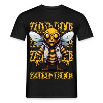 Zombie Biene - Männer T-Shirt - Schwarz - Vorne - AI Model Male 178 light (178cm)