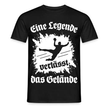 Handball Ruhestand Karriereende - Männer T-Shirt - Schwarz - Vorne - AI Model Male 178 light (178cm)