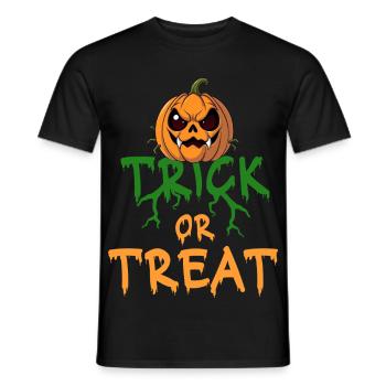 Halloween Trick or Treat Citrouille Dire Horreur - T-shirt homme - noir - Devant - AI Model Male 178 light (178cm)