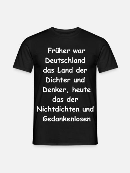 Früher Deutschland Dichter Denker Design - Männer T-Shirt - Schwarz