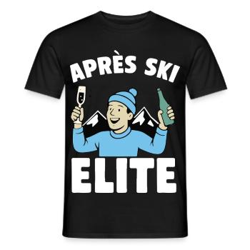 Après Ski Elite Celebration - Men's T-Shirt - black - Front - AI Model Male 178 light (178cm)