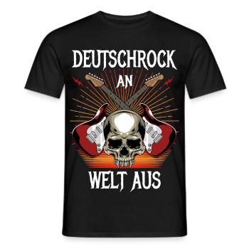 German rock on - world out - Men's T-Shirt - black - Front - AI Model Male 178 light (178cm)