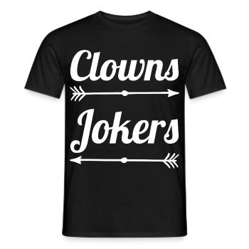 Clowns and Jokers Design – Narren & Spaßvögel - Männer T-Shirt - Schwarz - Vorne - AI Model Male 178 light (178cm)