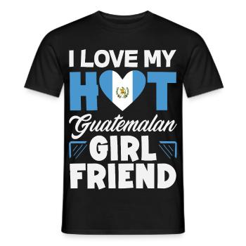 Guatemala Flag T-Shirt Pride & Home Chapín - Men's T-Shirt - black - Front - AI Model Male 178 light (178cm)