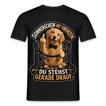 Sonnenschein mit klaren Grenzen - Männer T-Shirt - Schwarz - Vorne - AI Model Male 178 light (178cm)