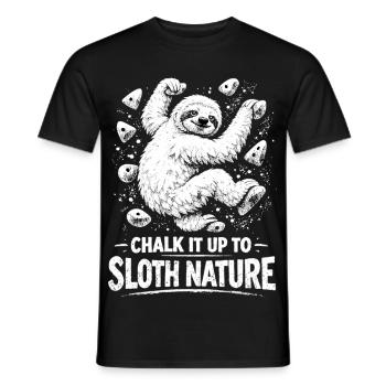 Bloc paresseux – Conception du Chalk It Up - T-shirt homme - noir - Devant - AI Model Male 178 light (178cm)