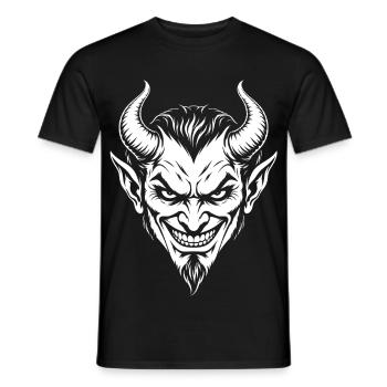 Dämonenkopf - Männer T-Shirt - Schwarz - Vorne - AI Model Male 178 light (178cm)