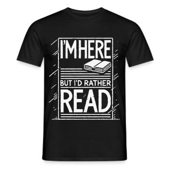 Funny Retro Book Design Saying for - Men's T-Shirt - black - Front - AI Model Male 178 light (178cm)