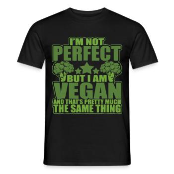 I Am A Vegan - Men's T-Shirt - black - Front - AI Model Male 178 light (178cm)