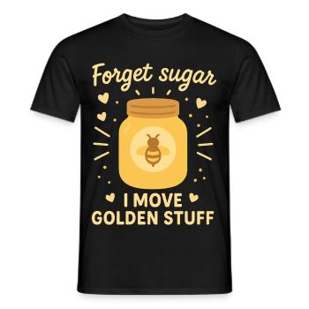 Bienen Honig Imker Lustige Vergiss Zucker Spruch - Männer T-Shirt - Schwarz - Vorne - AI Model Male 178 light (178cm)