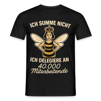bees beekeeper honey I don't buzz but lead - Men's T-Shirt - black - Front - AI Model Male 178 light (178cm)