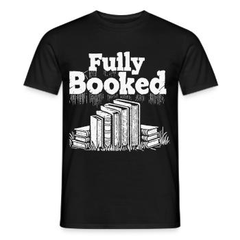 Retro Book Design for Bookworm and Book Club - Men's T-Shirt - black - Front - AI Model Male 178 light (178cm)