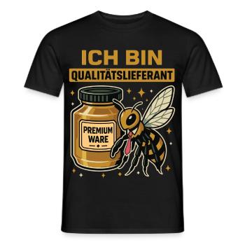 I Am Quality Supplier Bee Beekeeper Honey - Men's T-Shirt - black - Front - AI Model Male 178 light (178cm)
