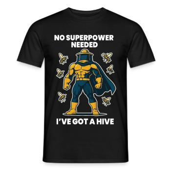 Bee Beekeeper Superpower Hive Honey - Men's T-Shirt - black - Front - AI Model Male 178 light (178cm)