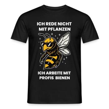 Bienen Imker Ich Rede Nicht Mit Pflanzen - Männer T-Shirt - Schwarz - Vorne - AI Model Male 178 light (178cm)