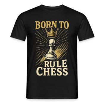 Born To Rule Joueur d’échecs Chess Club Fun - T-shirt homme - noir - Devant - AI Model Male 178 light (178cm)