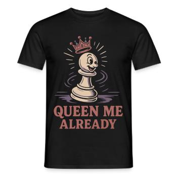 Passionnée d’échecs Dame Me Already Pawn - T-shirt homme - noir - Devant - AI Model Male 178 light (178cm)