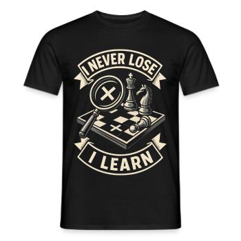 Chess Club Drôle de joueur d’échecs Je perds - T-shirt homme - noir - Devant - AI Model Male 178 light (178cm)