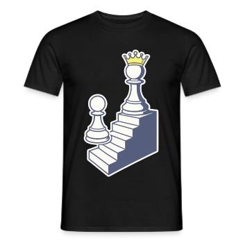 Joueur d’échecs pion à dames Journey - T-shirt homme - noir - Devant - AI Model Male 178 light (178cm)