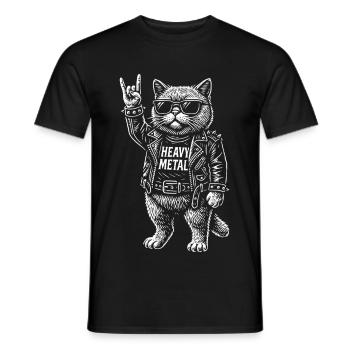 Heavy Metal Rock Musik Lustiges Outfit - Männer T-Shirt - Schwarz - Vorne - AI Model Male 178 light (178cm)