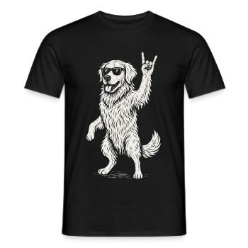 Drôle de chien Rock Musique Heavy Metal Labrador - T-shirt homme - noir - Devant - AI Model Male 178 light (178cm)