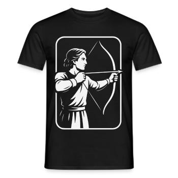 Archery Bow Target Archer Design - Men's T-Shirt - black - Front - AI Model Male 178 light (178cm)