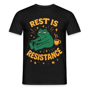 Calmness is resistance mindfulness affirmation - Men's T-Shirt - black - Front - AI Model Male 178 light (178cm)