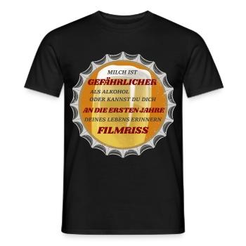 LE LAIT EST PLUS DANGEREUX - T-shirt homme - noir - Devant - AI Model Male 178 light (178cm)