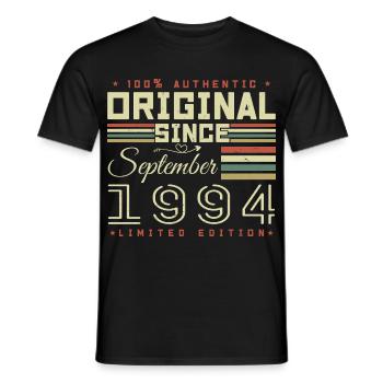 September 1994 September 31st Anniversary Limited Edition - Men's T-Shirt - black - Front - AI Model Male 178 light (178cm)