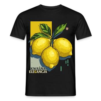 Élégance aigre - T-shirt homme - noir - Devant - AI Model Male 178 light (178cm)