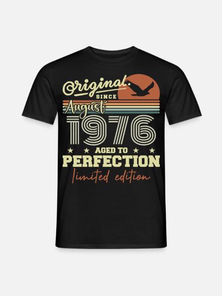 Août 1976 Anniversaire Août 1976 Vintage Août 1976 - Mænd T-shirt - sort