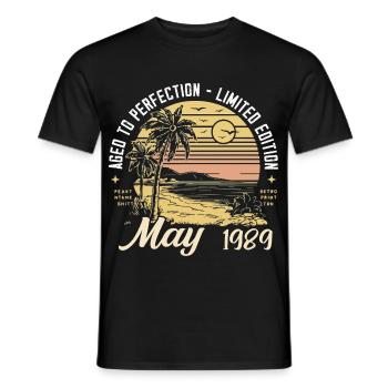 Legendary since May 1989, May 1989 - Men's T-Shirt - black - Front - AI Model Male 178 light (178cm)