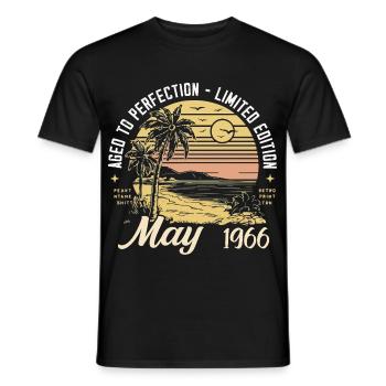 Legendary since May 1966, May 1966 - Men's T-Shirt - black - Front - AI Model Male 178 light (178cm)